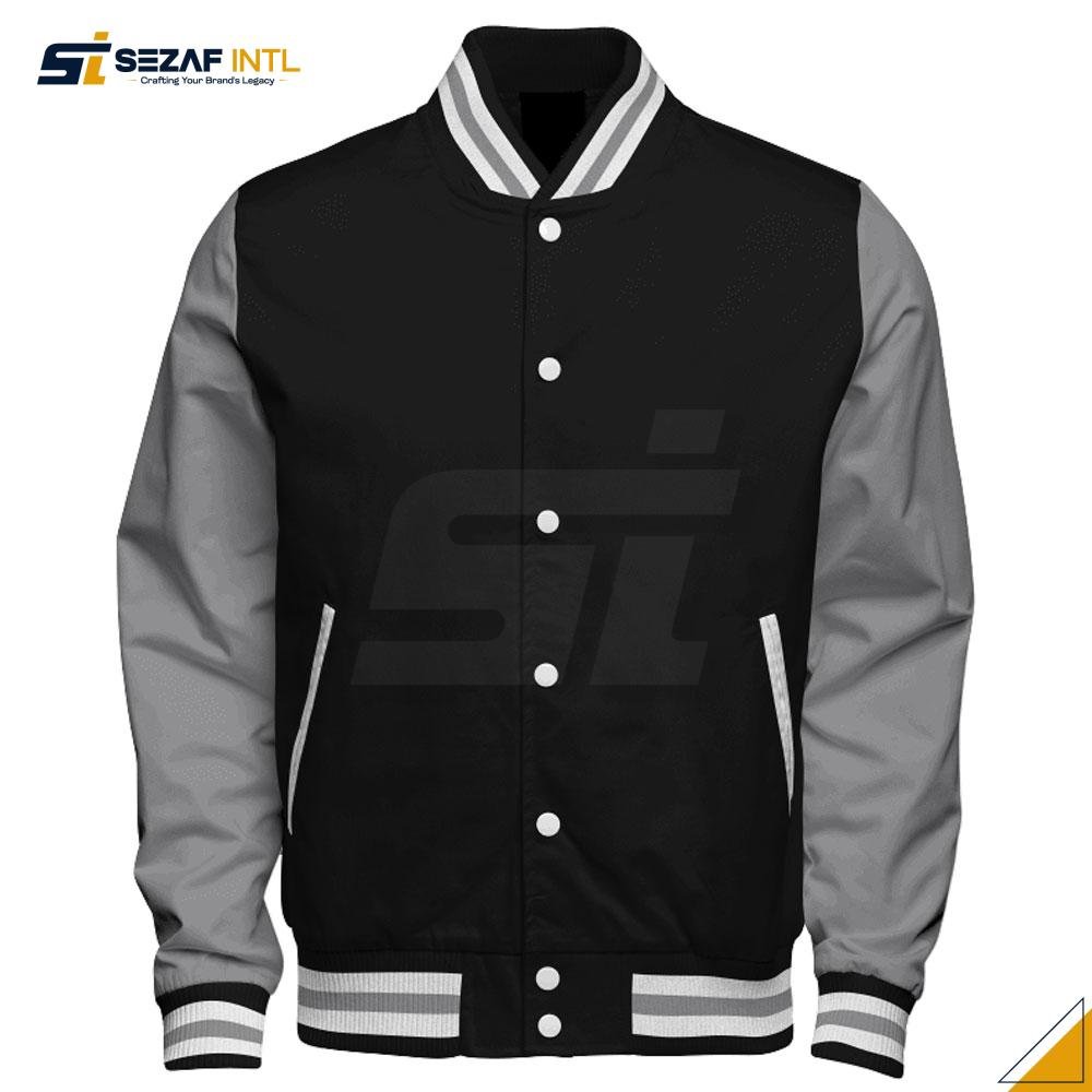 Varsity jacket 8 Premium Soft Wool & Leather Sleeve Varsity Jacket - Image 1