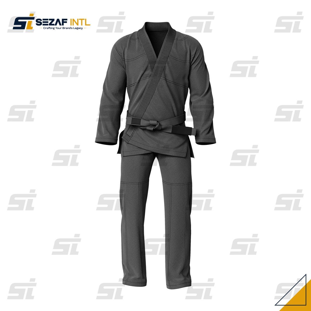 brazilian-jiu-jitsu-gi-kimono-dark-gray.jpg Durable Custom BJJ Gi | Wholesale Team Uniforms - Image 1