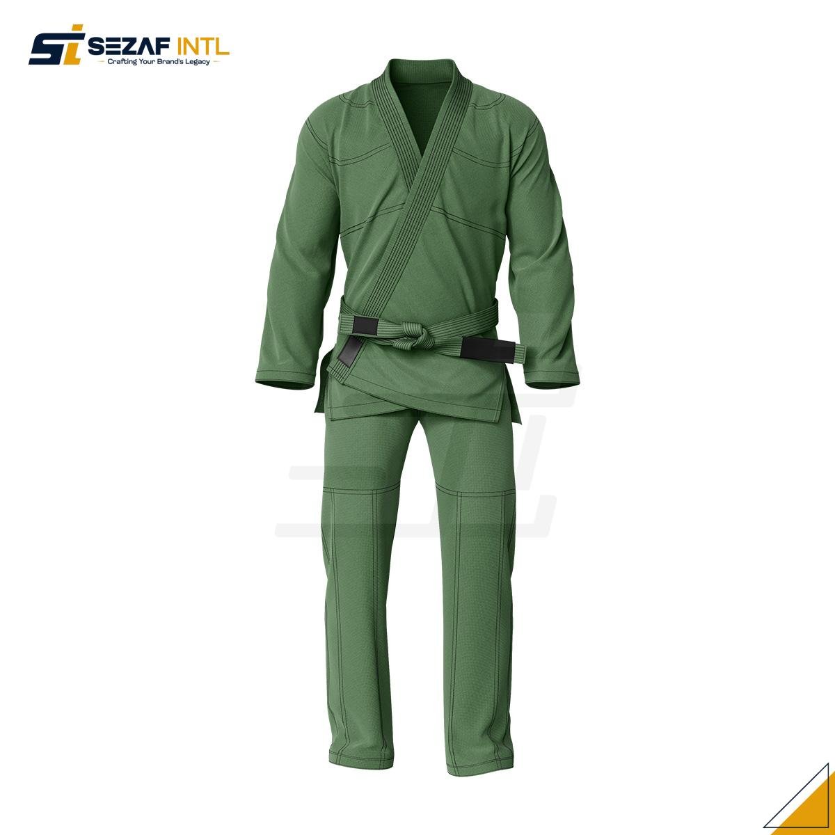 brazilian-jiu-jitsu-gi-kimono-green.jpg Custom Pearl Weave BJJ Gi | Martial Arts Uniform - Image 1