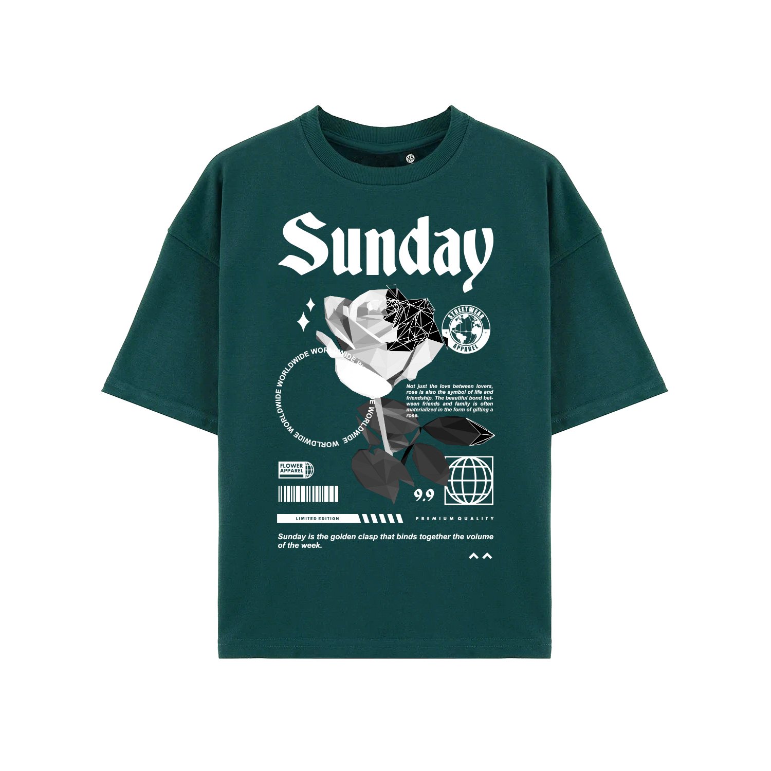 green-oversize-tshirt-front.jpg Professional OEM Custom Oversized T-Shirts - Image 1