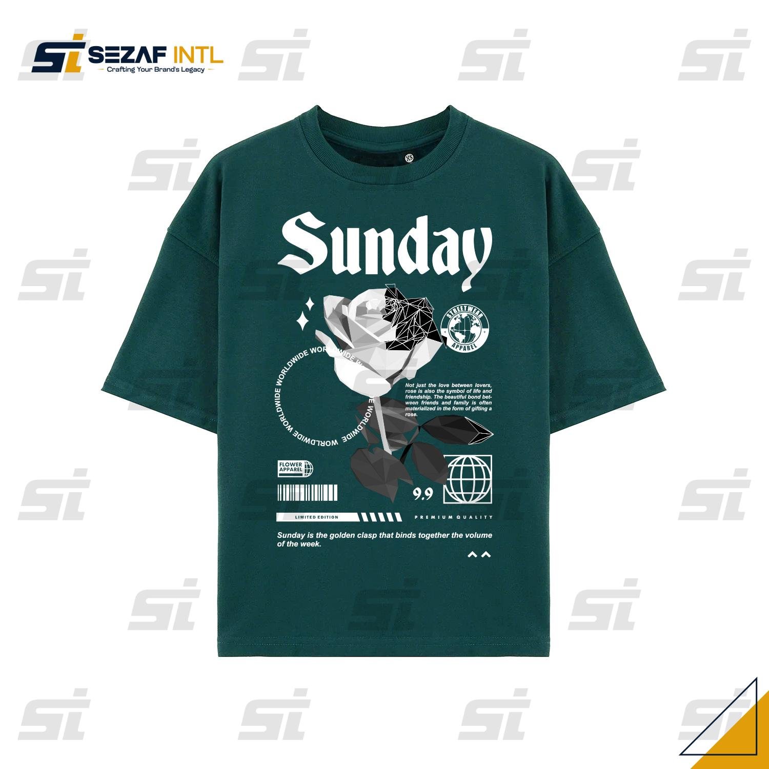 green-oversize-tshirt-front.jpg Professional OEM Custom Oversized T-Shirts - Image 1